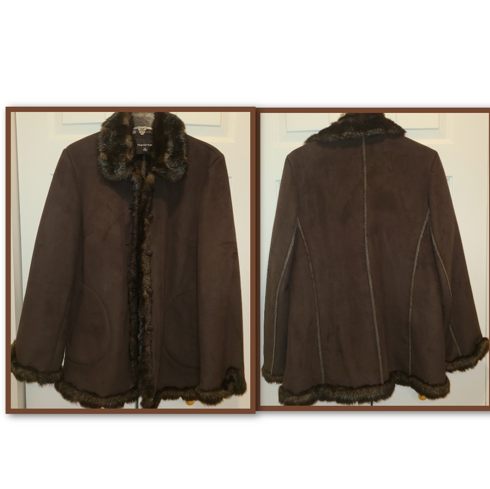 Jones New York Classic Faux/Suede Coat